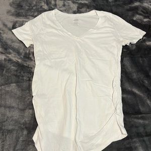 Old Navy White Maternity V-Neck t-shirt